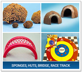 Sponges, Huts, Bridge, Race Track